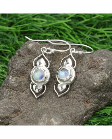 Moonstone Drop Earrings | 925 Sterling Silver Gesmtone Jewelry