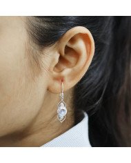 Moonstone Drop Earrings | 925 Sterling Silver Gesmtone Jewelry