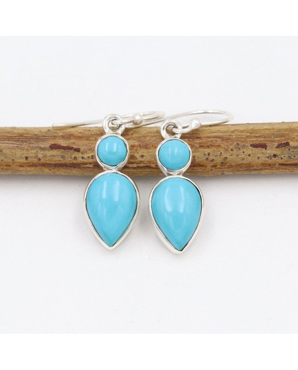 Arizona Turquoise Earrings | 925 Sterling Silver Handmade Jewelry