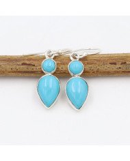 Arizona Turquoise Earrings | 925 Sterling Silver Handmade Jewelry