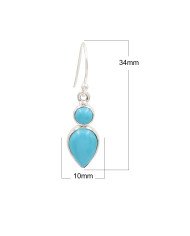Arizona Turquoise Earrings | 925 Sterling Silver Handmade Jewelry