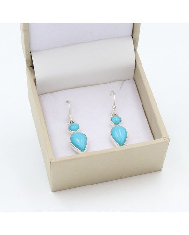 Arizona Turquoise Earrings | 925 Sterling Silver Handmade Jewelry