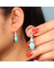 Arizona Turquoise Earrings | 925 Sterling Silver Handmade Jewelry