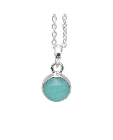Amazonite Pendant Necklace - 925 Sterling Silver Handmade Jewelry