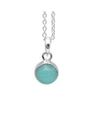 Amazonite Pendant Necklace - 925 Sterling Silver Handmade Jewelry