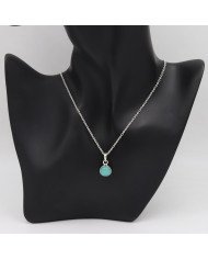 Amazonite Pendant Necklace - 925 Sterling Silver Handmade Jewelry