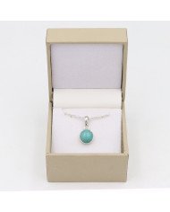 Amazonite Pendant Necklace - 925 Sterling Silver Handmade Jewelry