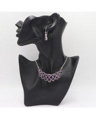 Amethyst Necklace Set In 925 Sterling Silver Handmade Gemstone Jewelry
