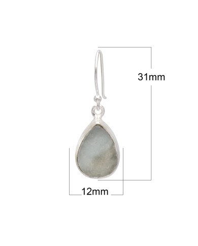 Natural Aquamarine Earrings | 925 Sterling Silver Gemstone Jewelry