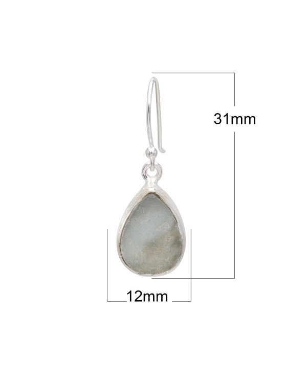 Natural Aquamarine Earrings | 925 Sterling Silver Gemstone Jewelry