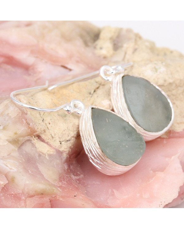 Natural Aquamarine Earrings | 925 Sterling Silver Gemstone Jewelry