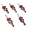 Multi Tourmaline Gemstone Pendant Sterling Color Pendant Necklace