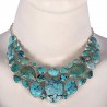 Tibetan Turquoise December Birthstone Silver Cheap Choker Necklaces