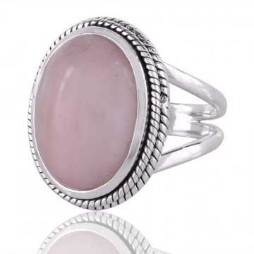 Pink Opal Gemstone Sterling Silver Ring For Women's and Men's