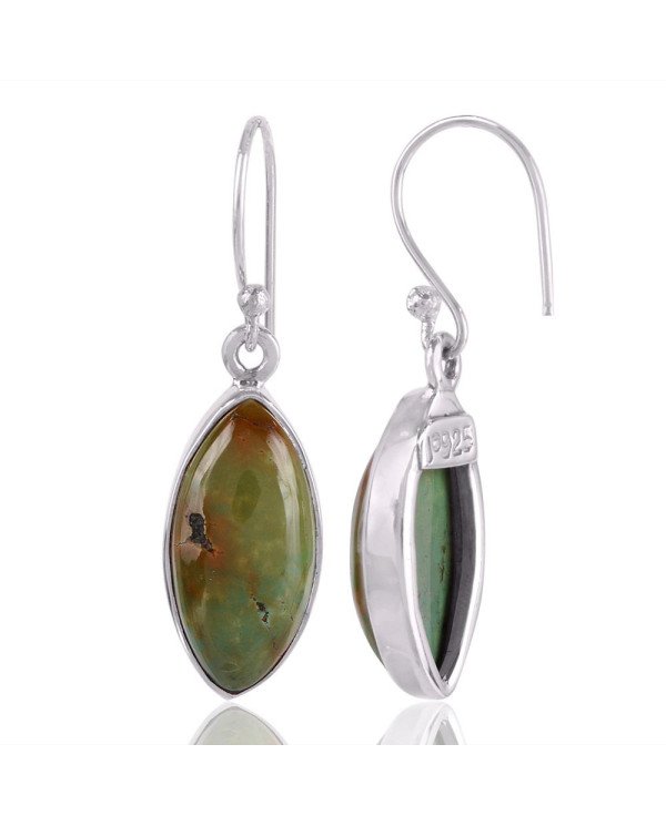 Natural Turquoise Gemstone Earring 925 Silver cool earrings for women