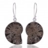 Natural Pyarite Ammonite Gemstone 925 Sterling Silver Earring| Jewels Artisan