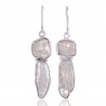 Natural Pearl And Biwa Pearl Gemstone 925 Sterling Silver Earring| Jewels Artisan