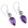 Pearl Drop Dangle Earring Sterling Silver amethyst earrings