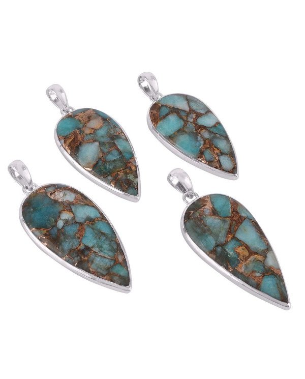 Amazonite Copper Turquoise 925 silver locket Gemstone Pendant
