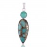 Amazonite and Amaznite Copper Turquoise Silver lockets for women