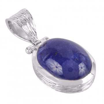 Tanzanite Pendant Sterling Silver Blue Stone Pendant Necklace