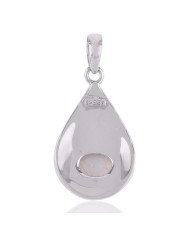Rainbow Moonstone Cool Pendant Sterling Silver Necklace