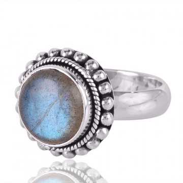 Labradorite Gemstone 925 Solid Sterling Silver Promise Women Ring