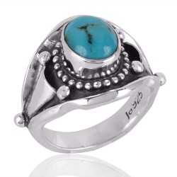 Arizona Turquoise Designer 925 Solid Sterling Silver Daily Wear Ring