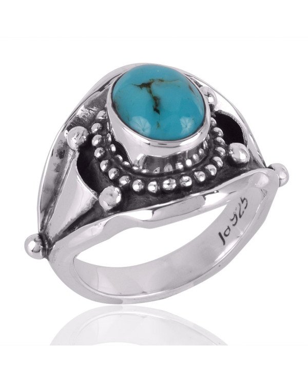 Arizona Turquoise Designer 925 Solid Sterling Silver Daily Wear Ring
