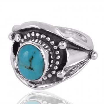 Arizona Turquoise Designer 925 Solid Sterling Silver Daily Wear Ring