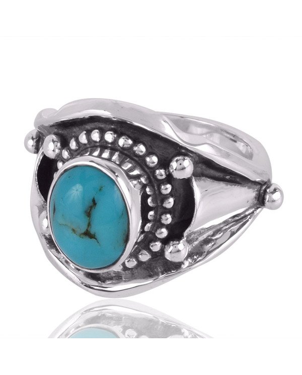 Arizona Turquoise Designer 925 Solid Sterling Silver Daily Wear Ring