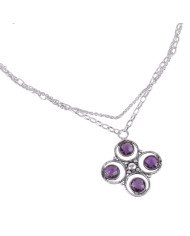 Amethyst Necklace | 925 Sterling Silver Handmade Dainty Jewelry