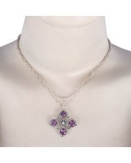 Amethyst Necklace | 925 Sterling Silver Handmade Dainty Jewelry