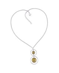 Lemon Quartz and Sterling Silver Drop Dangle Necklace