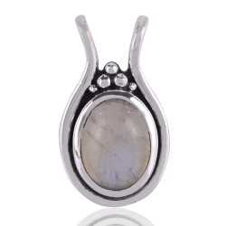 Rainbow Moonstone Sterling Silver Pendant