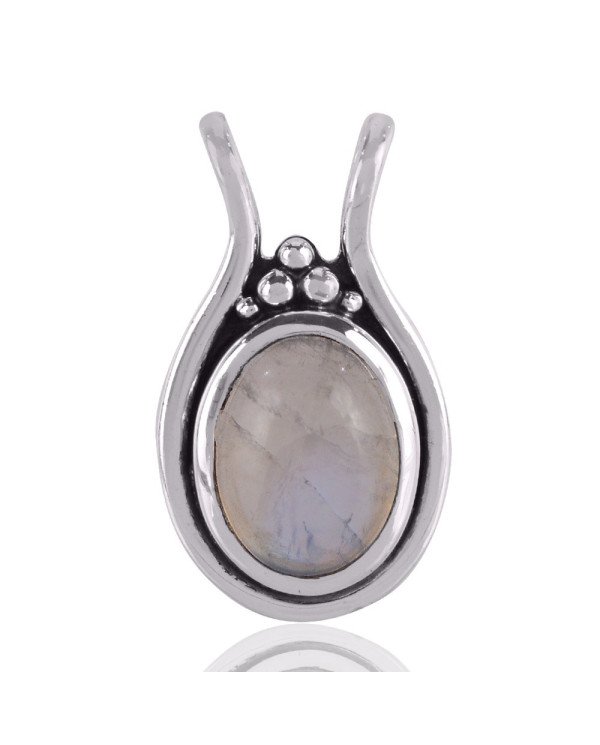 Rainbow Moonstone Sterling Silver Pendant