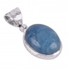 Aquamarine Cabochone 925 Silver Pendant