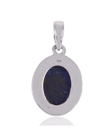 Lazuli Lapis Gemstone Pendant | 925 Sterling Silver Boho Jewelry