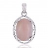 Best Buy Natural Pink Opal and 925 Sterling Silver prong Set Designer Pendant