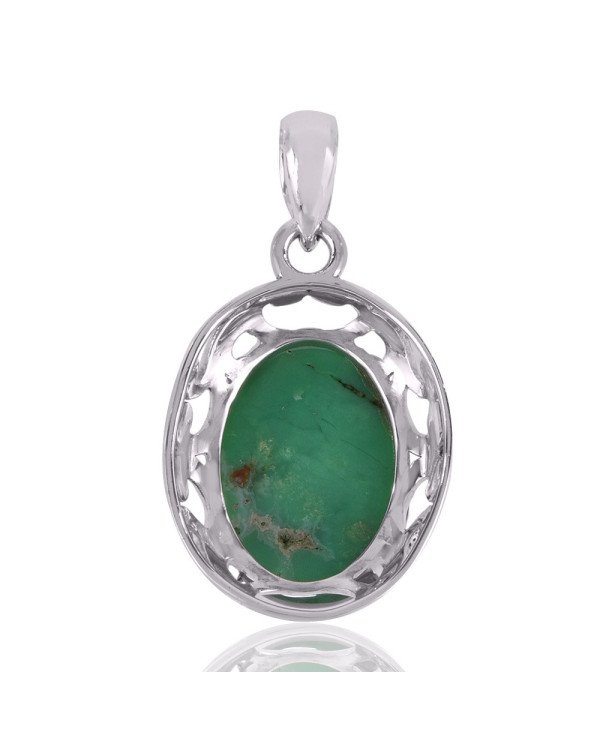 Best Price Pendant Made with Genuine Chrysoprase with 925 Sterling Silver