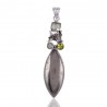 Gemstone Sun Pyrite Meturite Green Amethyst and Peridot Multi Gemstone Pendant