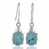 Tibetan Turquoise Gemstone Designer Silver Earring