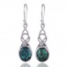 Tibetan Turquoise and 925 Silver Dangle Drop Earring Sky Color Stone Earring