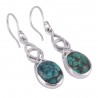 Tibetan Turquoise and 925 Silver Dangle Drop Earring Sky Color Stone Earring