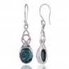 Tibetan Turquoise and 925 Silver Dangle Drop Earring Sky Color Stone Earring