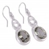 Green Amethyst and 925 Silver Dangle Drop Earring Green Stone Earring