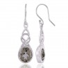 Green Amethyst and 925 Silver Dangle Drop Earring Green Stone Earring