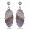 Ocean Jasper, Pearl Gemstone 925 Solid Sterling Silver Earring.