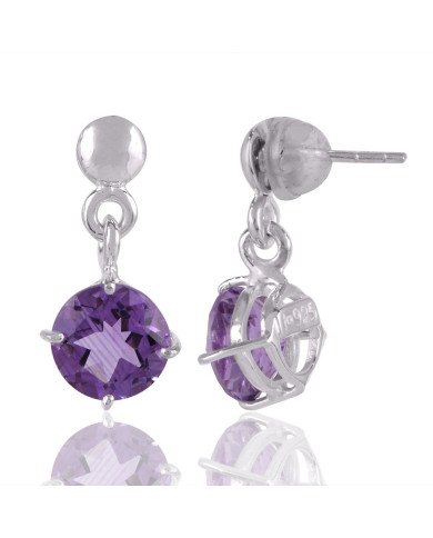 Top Quality Amethyst and Solid 925 Silver Designer Earrings