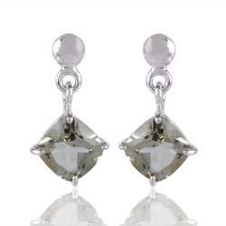 Assorted Green Amethyst Dangle Earring with Solid 925 Silver